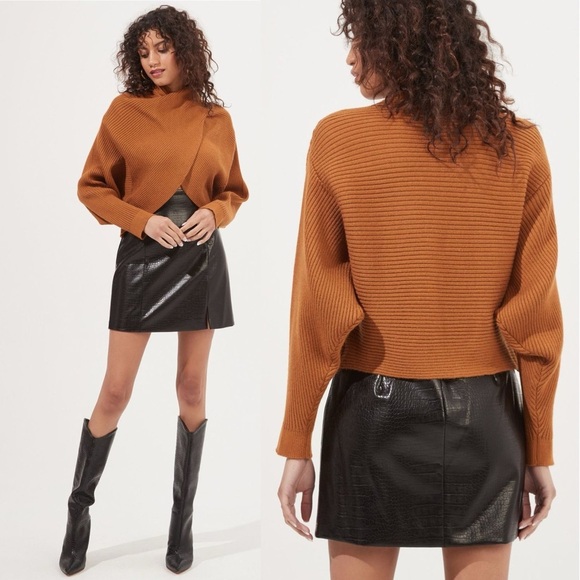 ASTR The Label Rayn Ribbed Knit Crossover Sweater - Picture 3 of 11